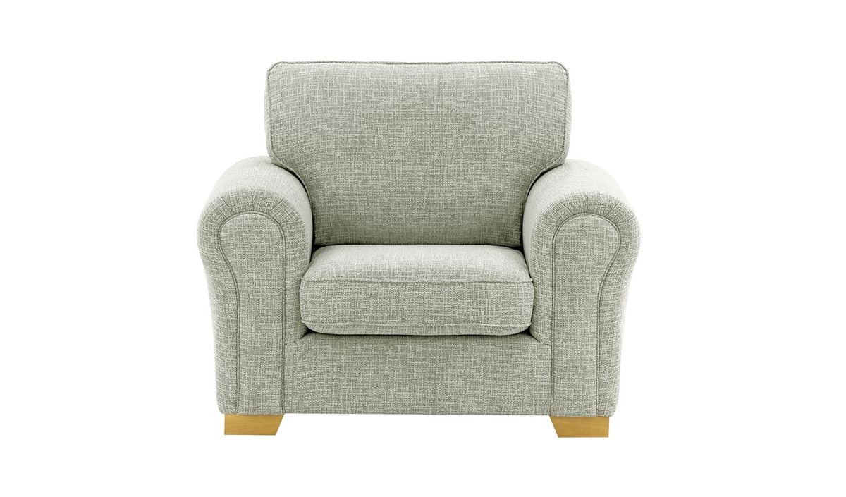 Fauteuil Bonna, Vitolini 335-0723 - Gris Clair, Couleur des pieds: Chêne clair
