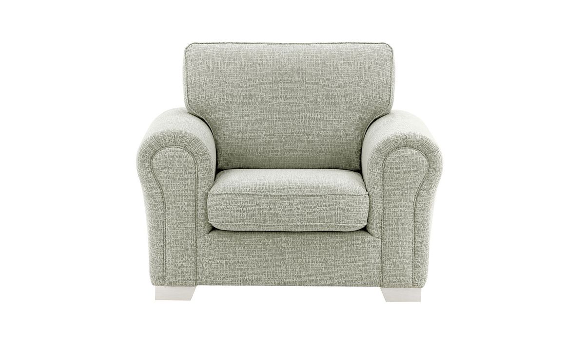 Fauteuil Bonna, Vitolini 335-0723 - Gris Clair, Couleur des pieds: Blanc