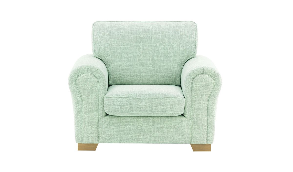 Fauteuil Bonna, Vitolini 336-1037 - Mentholée, Couleur des pieds: Noir wax