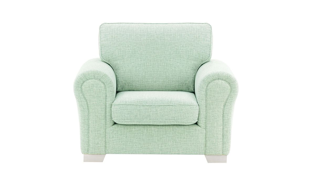 Fauteuil Bonna, Vitolini 336-1037 - Mentholée, Couleur des pieds: Blanc