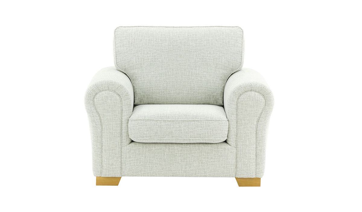 Fauteuil Bonna, Vitolini 361-0104 - Blanc, Couleur des pieds: Chêne clair