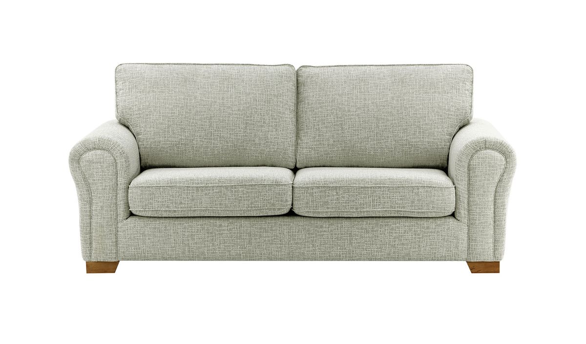 Canapé trois places Bonna, Vitolini 335-0723 - Gris Clair, Couleur des pieds: Chêne foncé