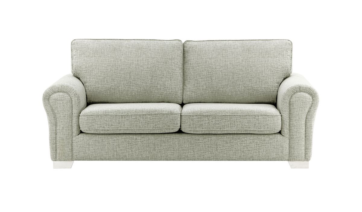 Canapé trois places Bonna, Vitolini 335-0723 - Gris Clair, Couleur des pieds: Blanc