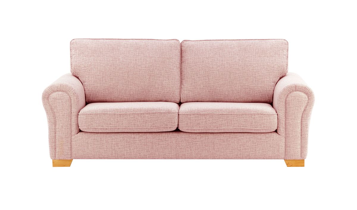 Canapé trois places Bonna, Vitolini 336-1036 - Rose, Couleur des pieds: aveo