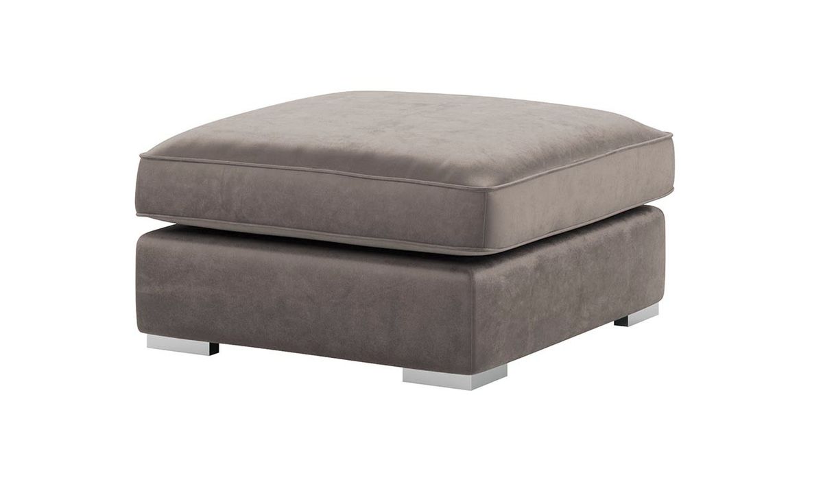 Pouf Majestic, gris éléphant - Velluto 17
