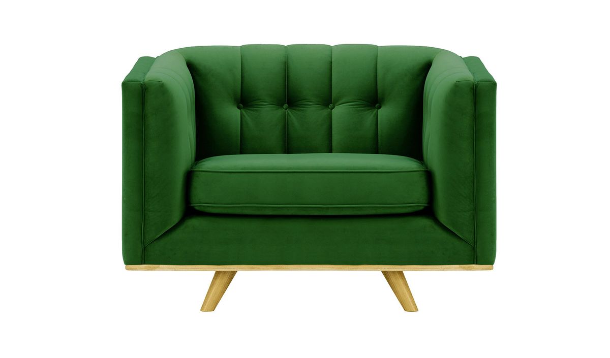 Fauteuil Vicenza, vert foncé - Velluto 10
