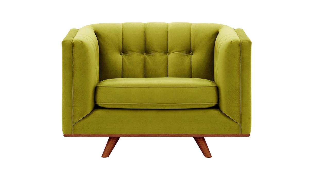 Fauteuil Vicenza, olive - Velluto 9, Couleur des pieds: aveo