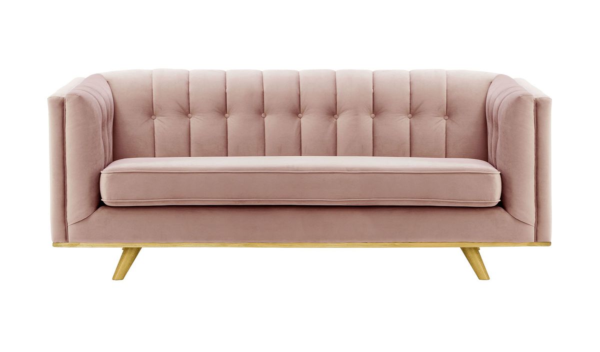 Canapé trois places Vicenza, lila/rose - Velluto 14