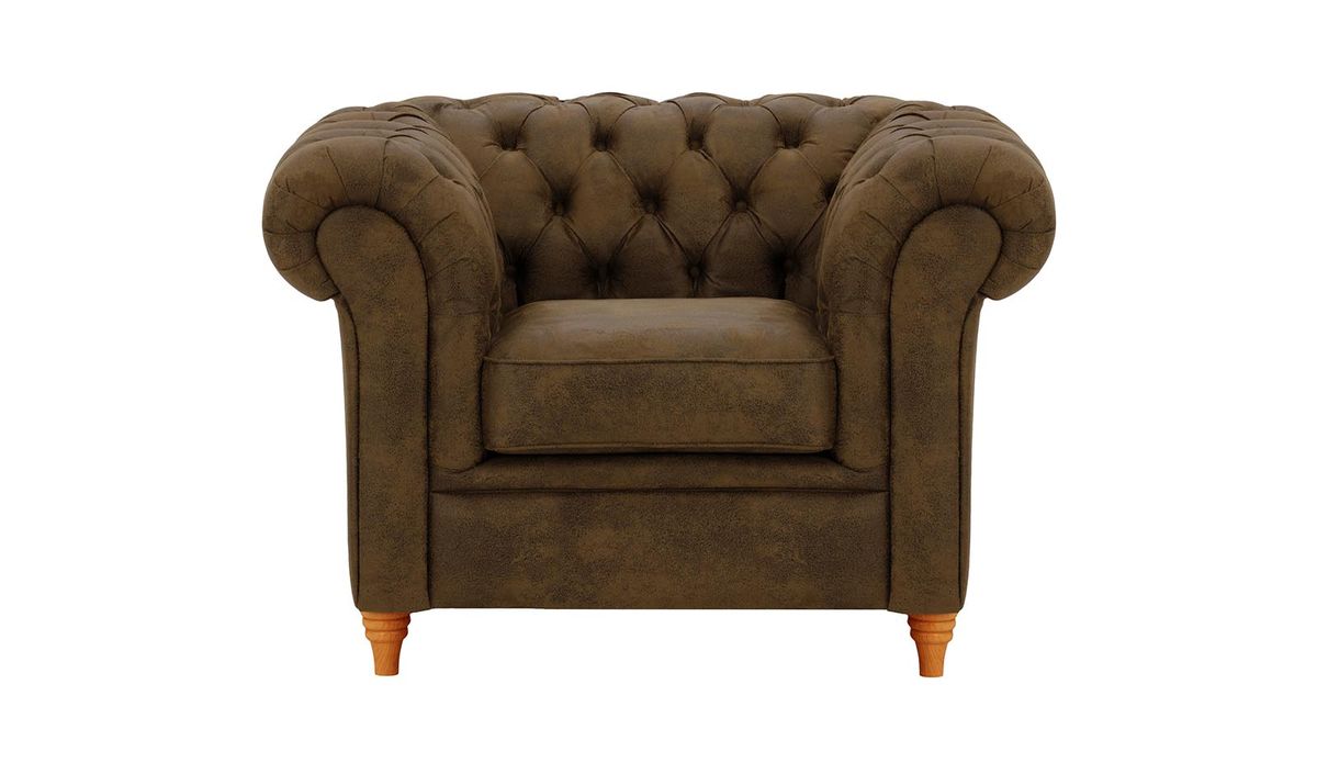 Fauteuil Chesterfield, Madagaskar 12 - Dark Brown