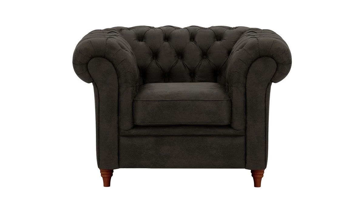 Fauteuil Chesterfield, Madagaskar 16 - Black