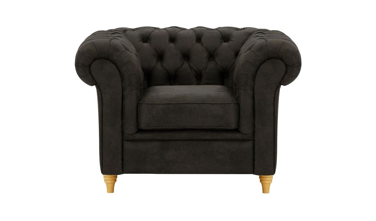 Fauteuil Chesterfield, Madagaskar 16 - Black