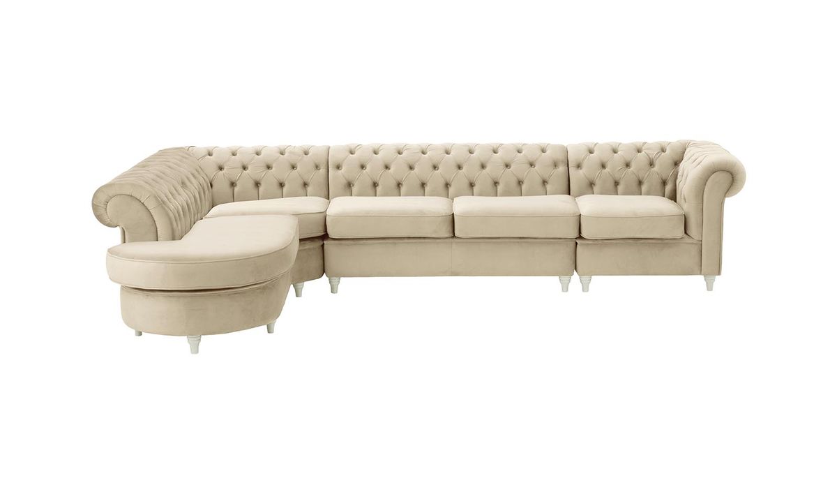 Chesterfield - Canapé d’angle gauche modulaire. — vue 5