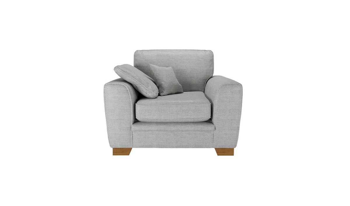 Fauteuil Ronay, gris clair - Cherub 0414, Couleur des pieds: aveo