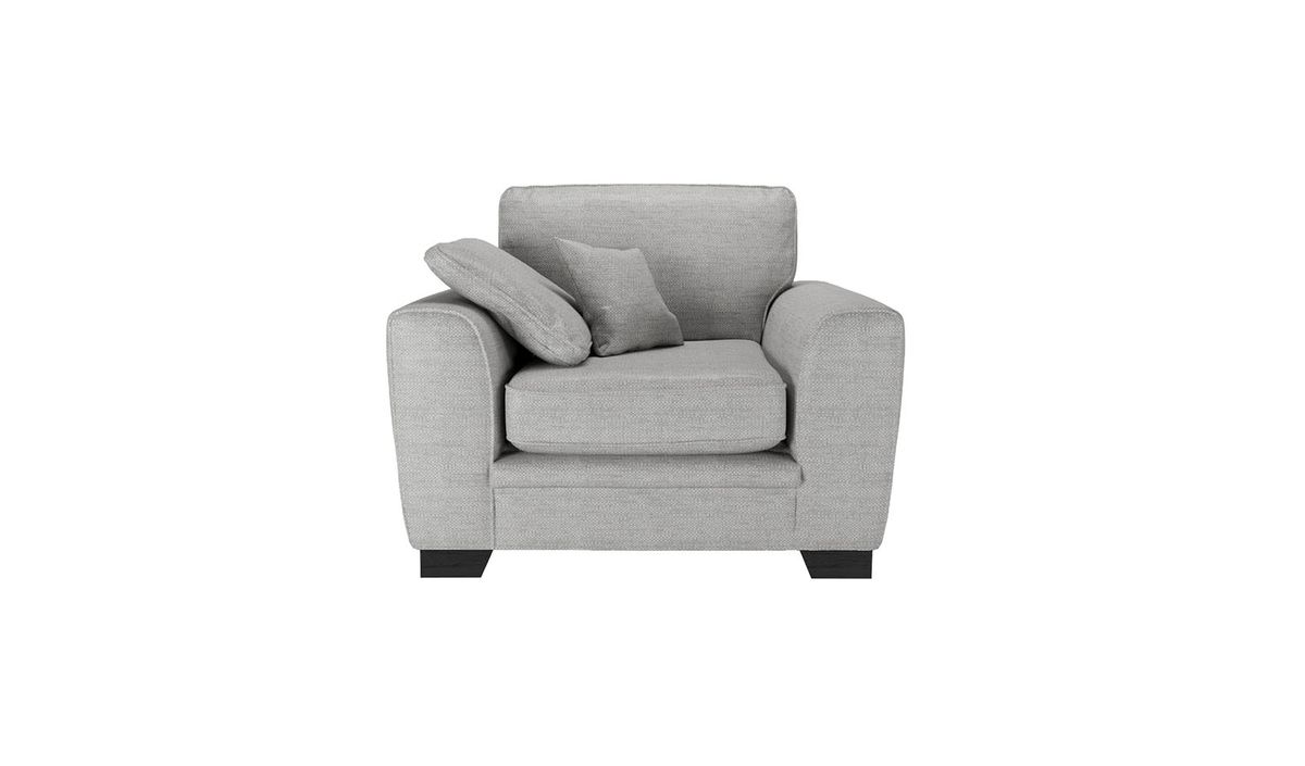 Fauteuil Ronay, gris clair - Cherub 0414, Couleur des pieds: Noir