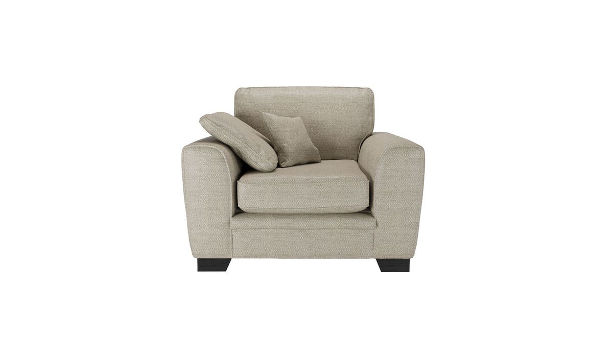 Fauteuil Ronay, beige - Cherub 0418, Couleur des pieds: Noir