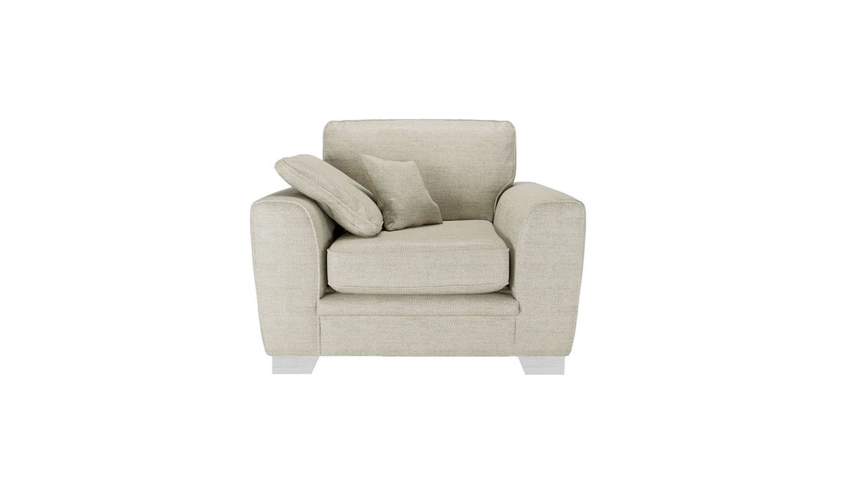 Fauteuil Ronay, crème - Cherub 0468, Couleur des pieds: Blanc
