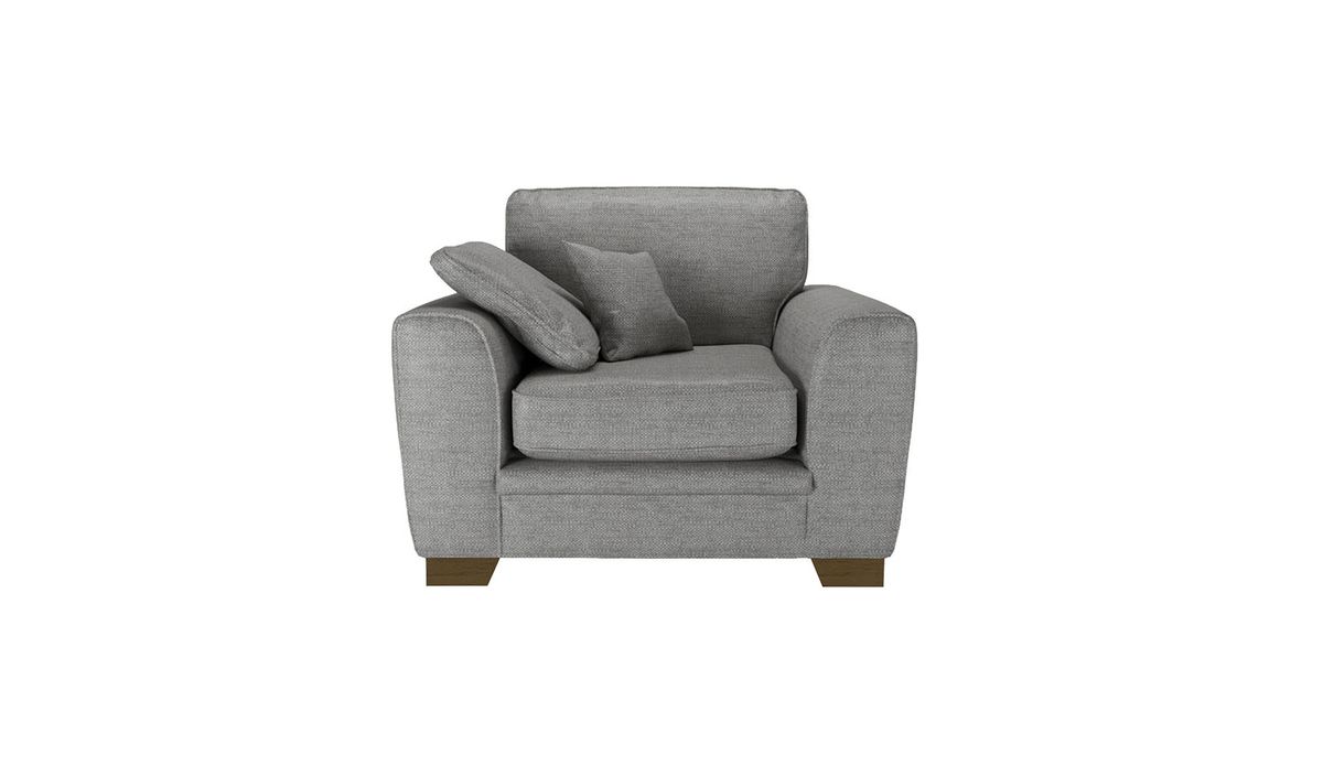 Fauteuil Ronay, gris foncé - Cherub 1482, Couleur des pieds: Chêne foncé