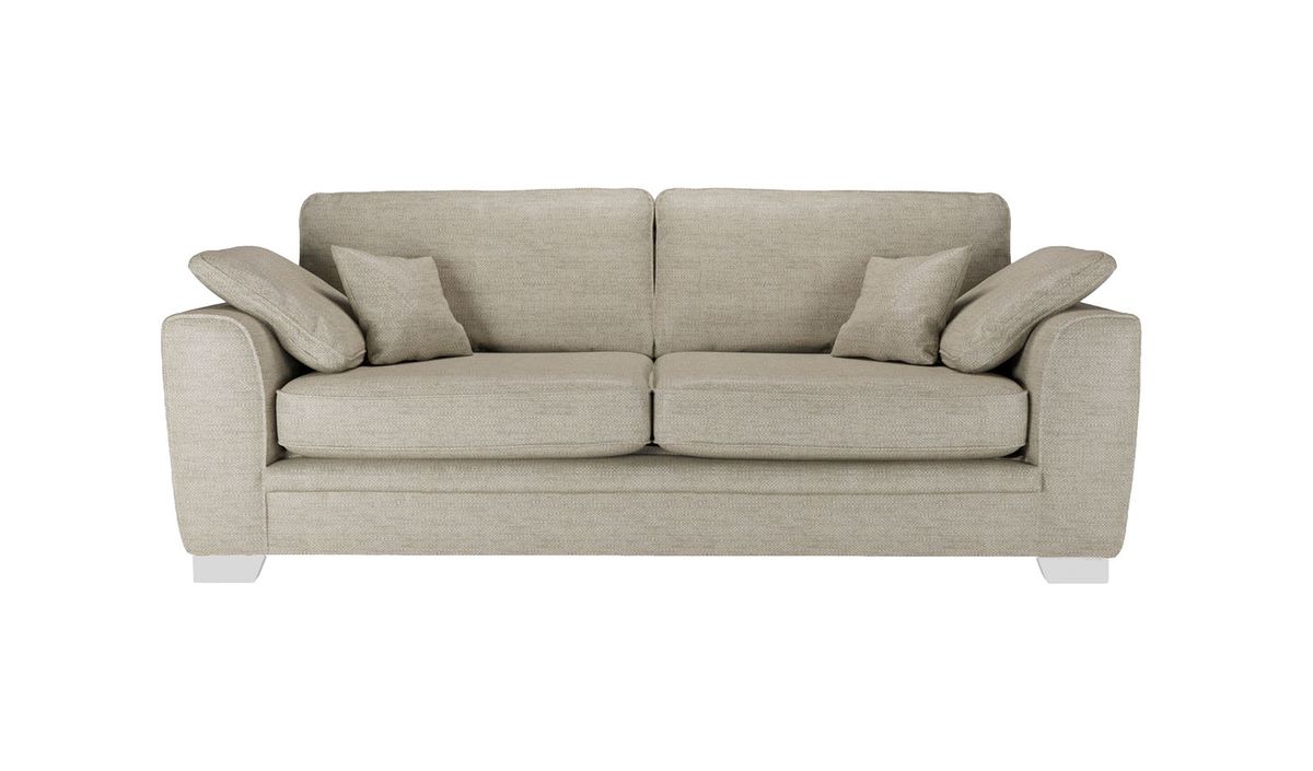 Ronay canapé trois places, beige - Cherub 0418, Couleur des pieds: Blanc