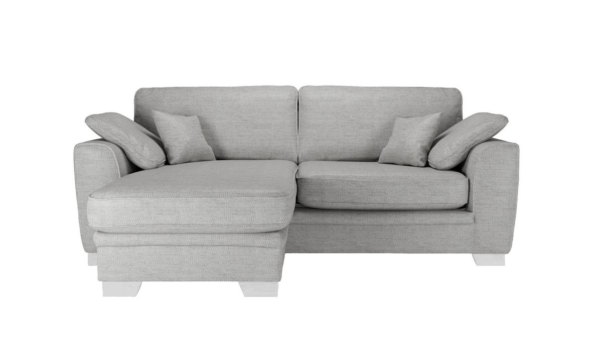 Ronay – canapé d’angle universel, gris clair - Cherub 0414, Couleur des pieds: Blanc
