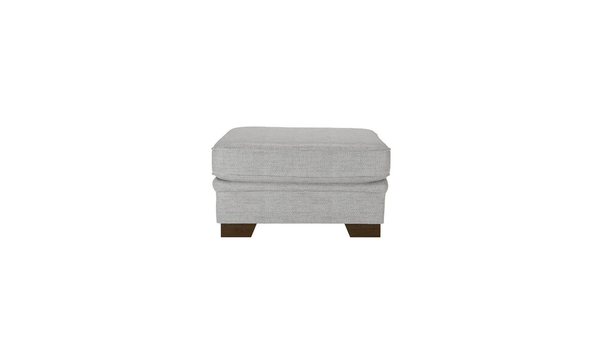 Pouf Ronay, gris clair - Cherub 0414, Couleur des pieds: Chêne foncé