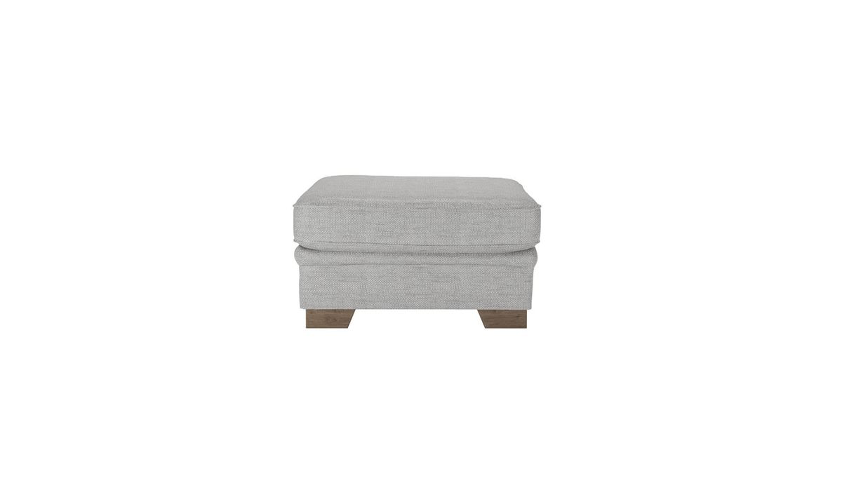 Pouf Ronay, gris clair - Cherub 0414, Couleur des pieds: Noir wax