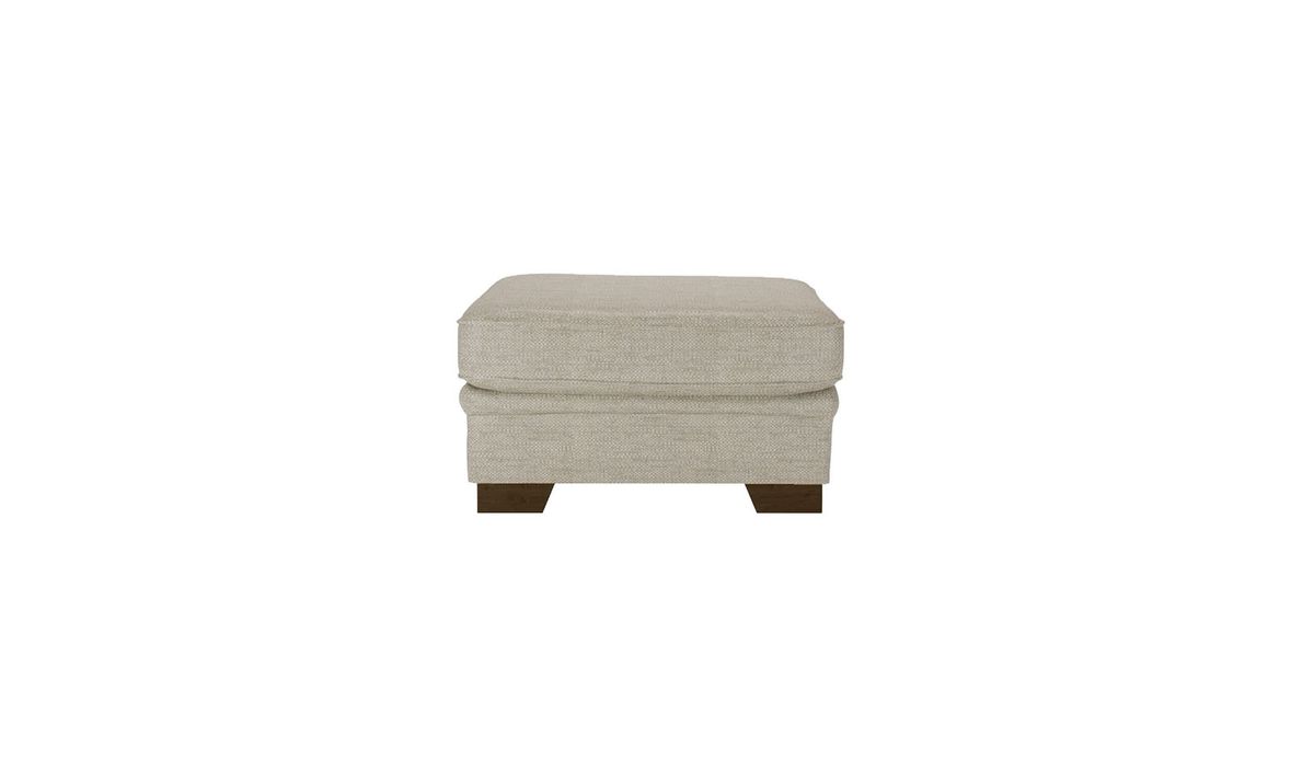 Pouf Ronay, beige - Cherub 0418, Couleur des pieds: Chêne foncé