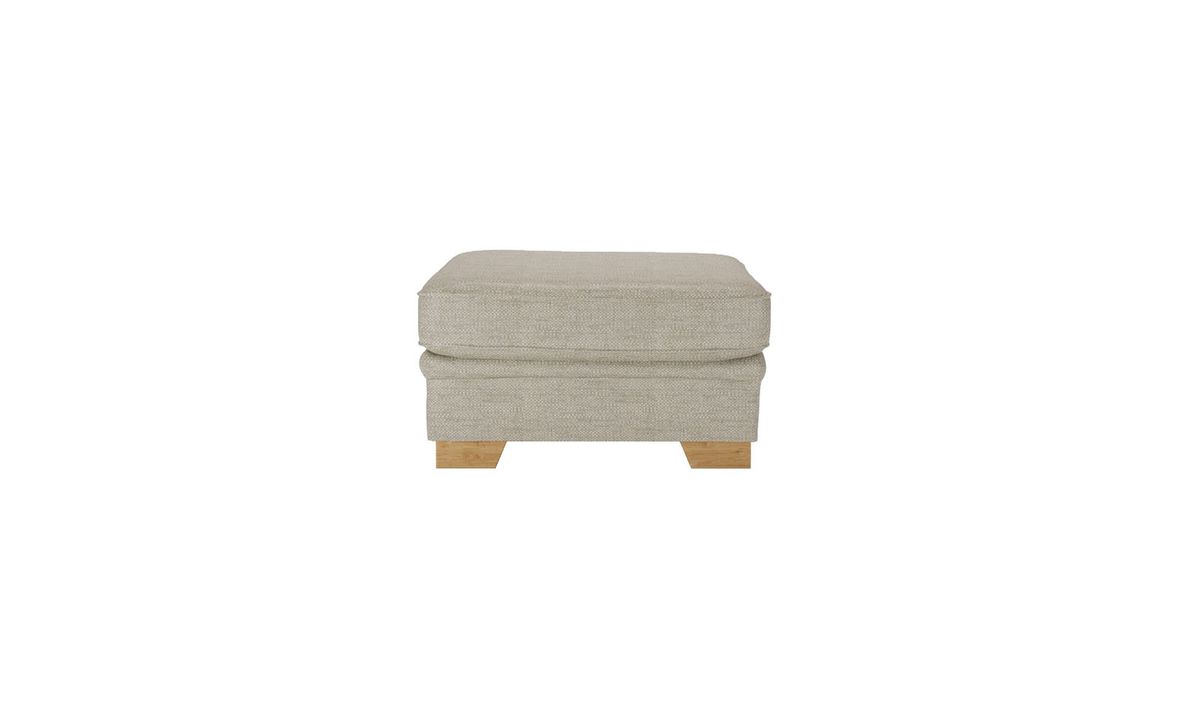 Pouf Ronay, beige - Cherub 0418, Couleur des pieds: Chêne clair