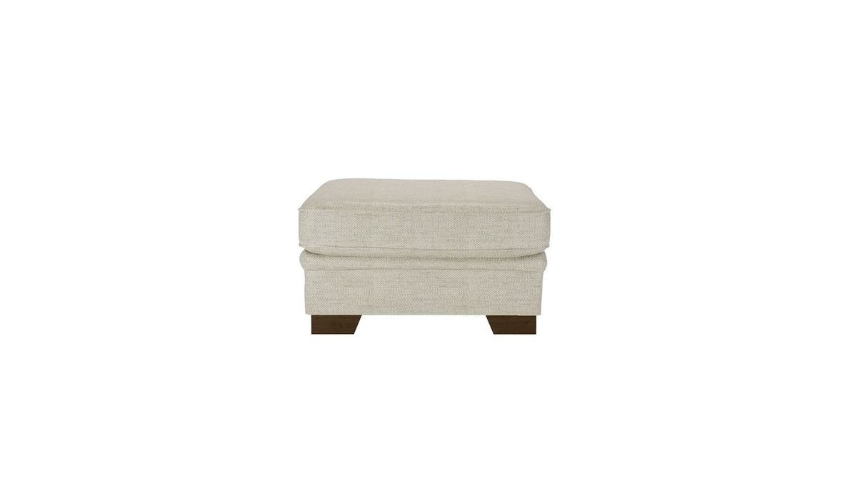 Pouf Ronay, crème - Cherub 0468, Couleur des pieds: Chêne foncé