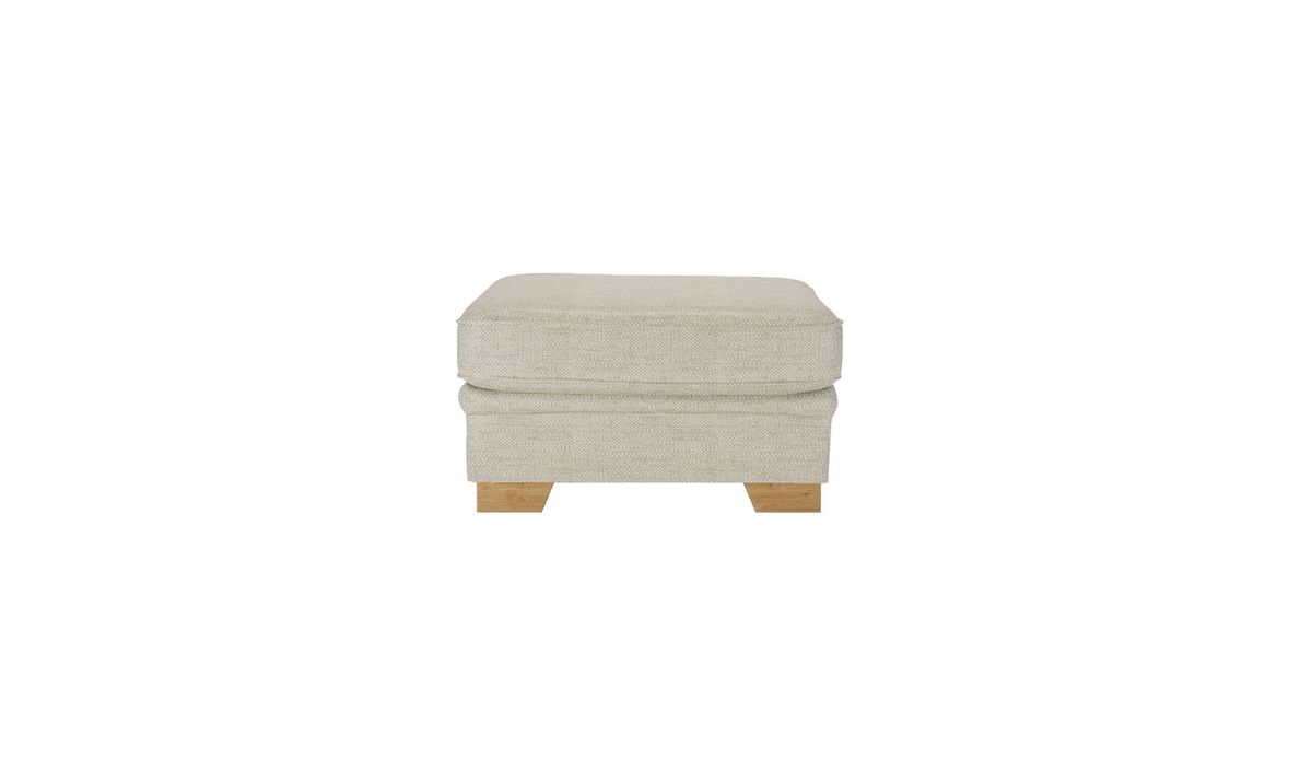 Pouf Ronay, crème - Cherub 0468, Couleur des pieds: Chêne clair