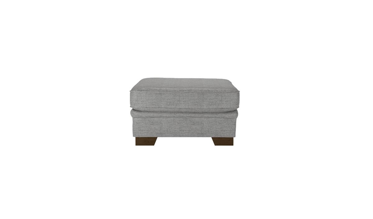 Pouf Ronay, gris foncé - Cherub 1482, Couleur des pieds: Chêne foncé