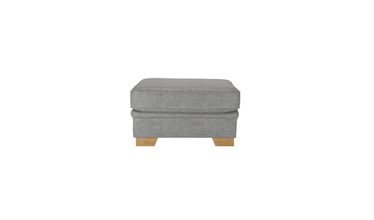 Pouf Ronay, gris foncé - Cherub 1482, Couleur des pieds: Chêne clair