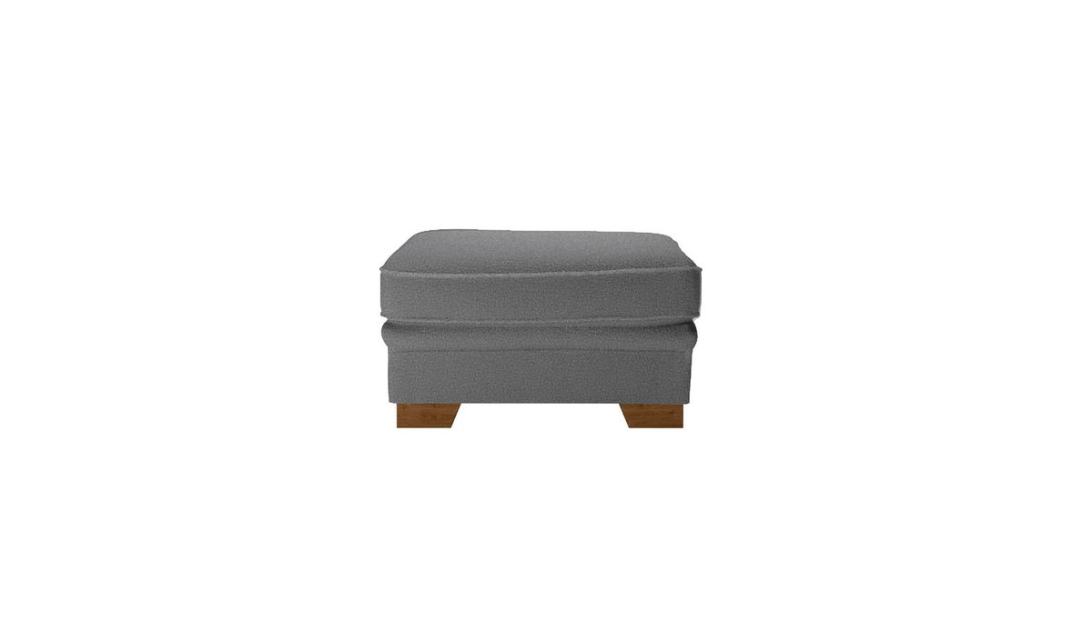Pouf Ronay, Teddy granite - graphite, Couleur des pieds: aveo