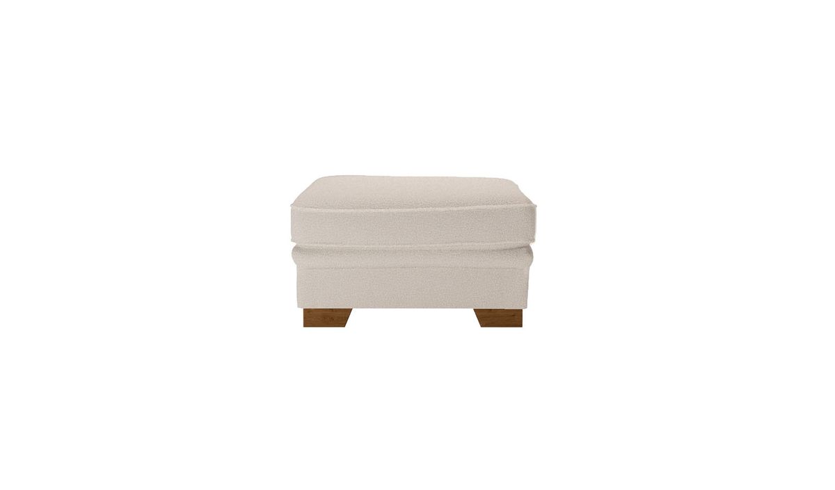 Pouf Ronay, Teddy latte - café au lait, Couleur des pieds: aveo