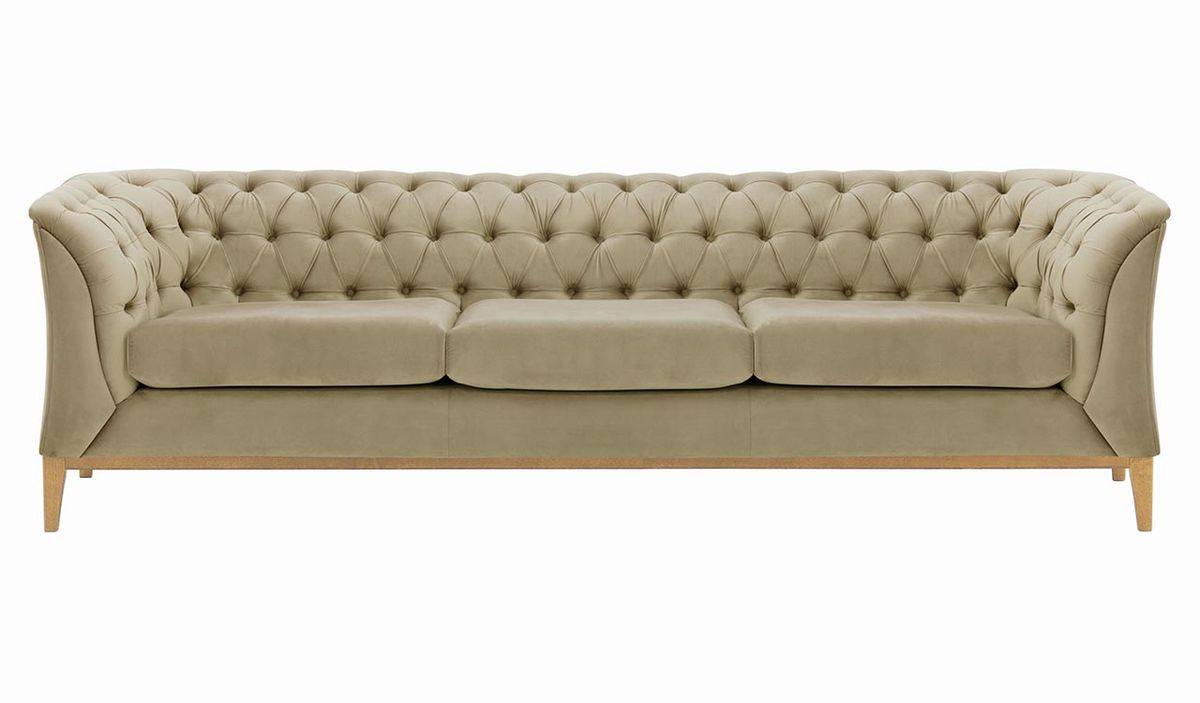 Canapé trois places Chesterfield Modern Wood