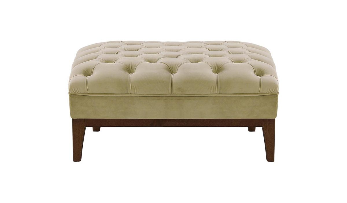 Pouf Chesterfield Modern Wood — vue 3