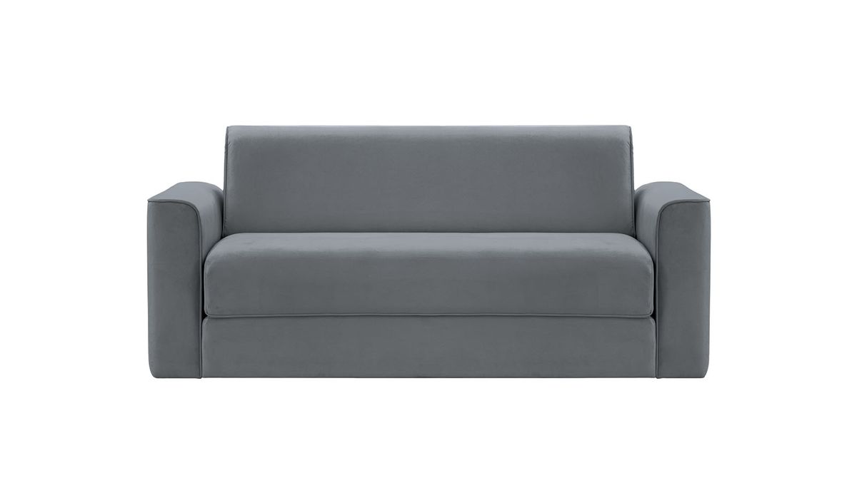 Canapé convertible trois places Jules, graphite - Velluto 19
