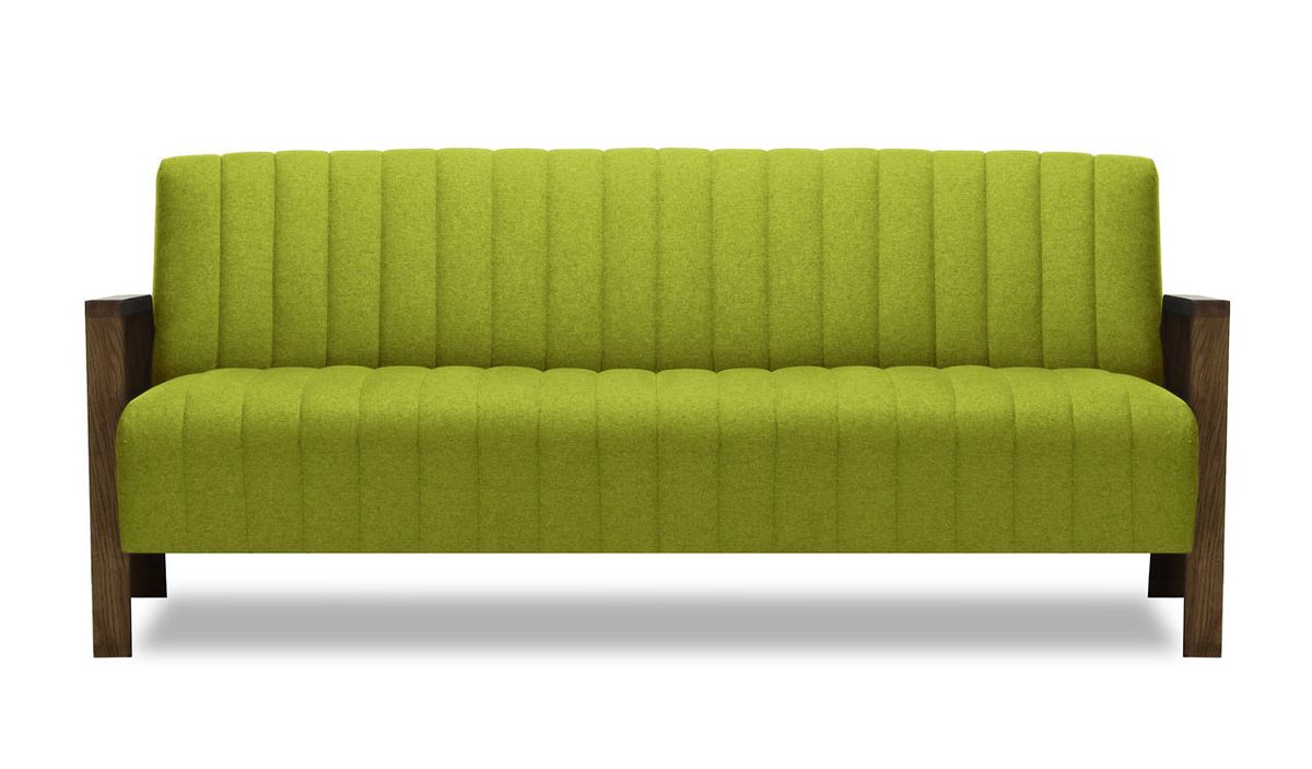 Canapé trois places Cooper, vert citron - Baku 7