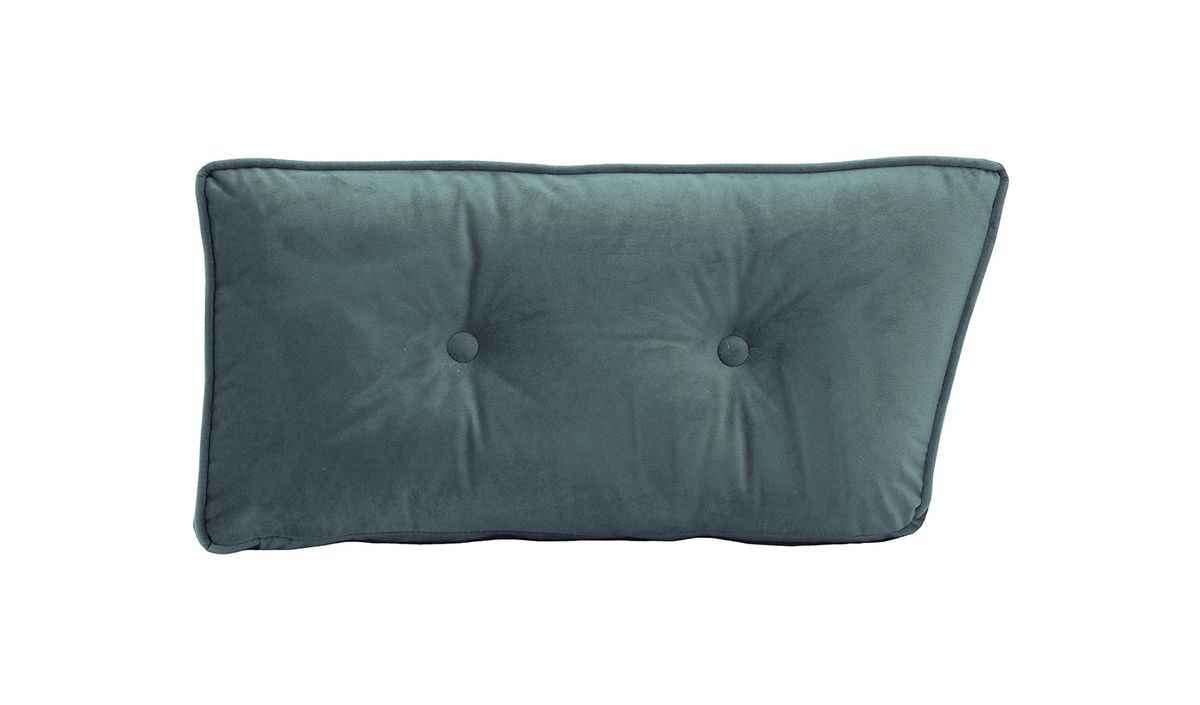 Coussin latéral en velours, bleu - Velluto 12