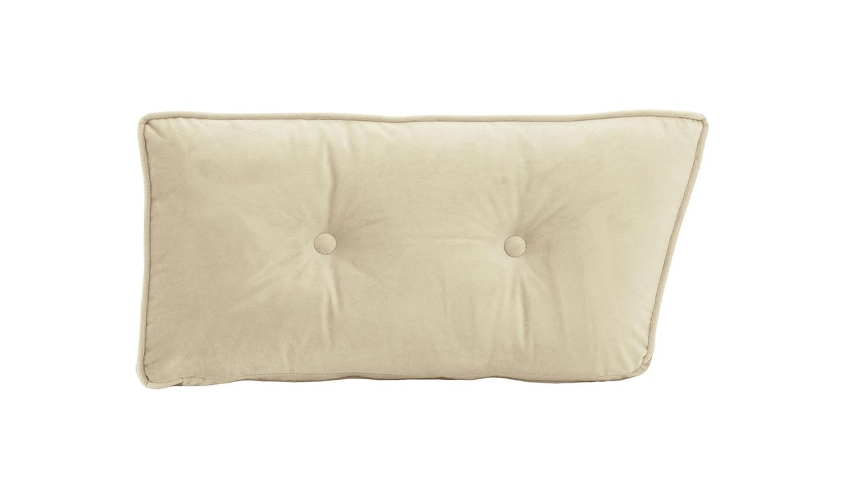 Coussin latéral en velours, beige clair - Velluto 2