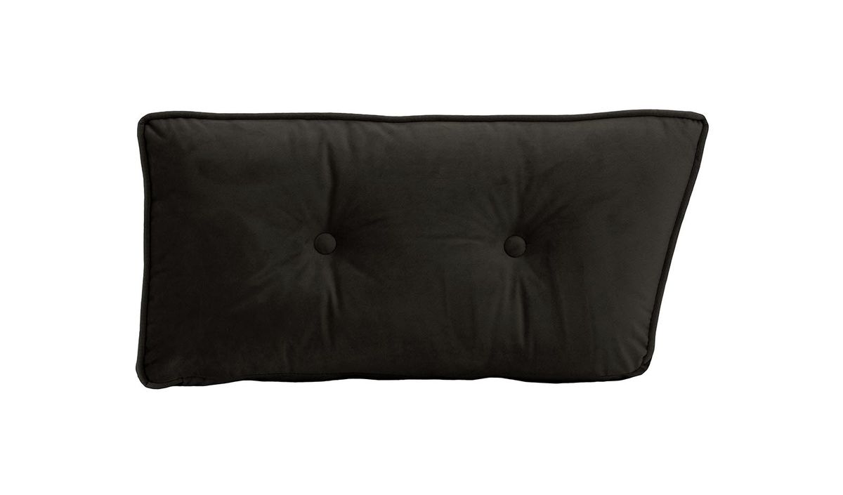 Coussin latéral en velours, noir - Velluto 20