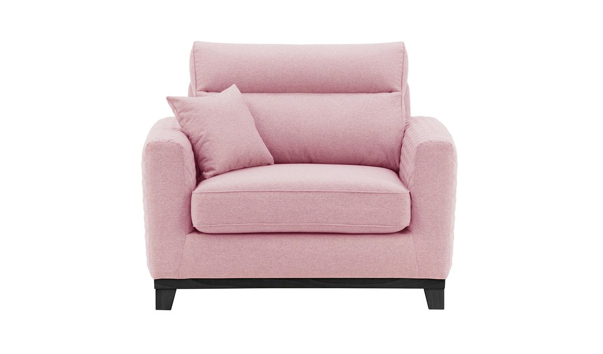 Fauteuil Belfort, Violet - Baku 16, Couleur des pieds: Noir