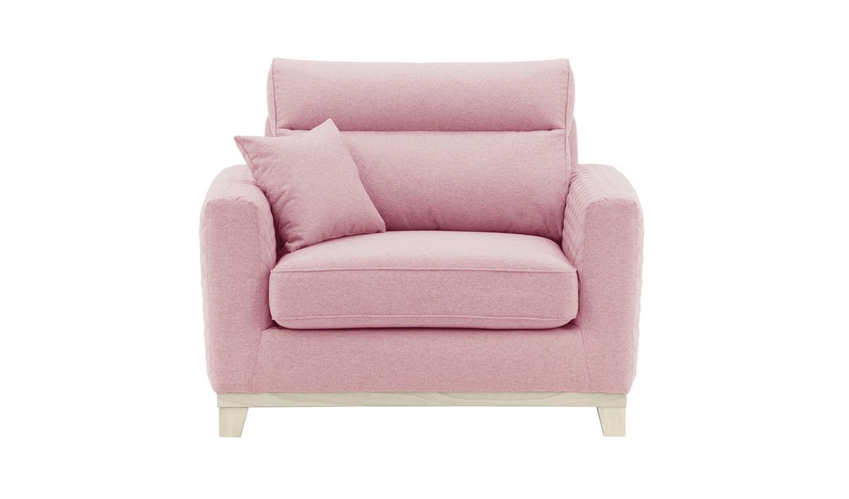 Fauteuil Belfort, Violet - Baku 16, Couleur des pieds: Blanc