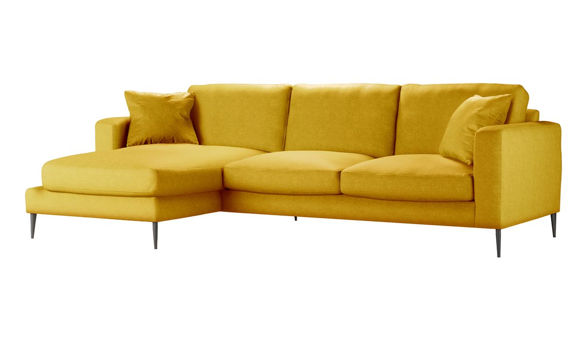 Canapé d’angle gauche Covex, jaune - Fancy 48