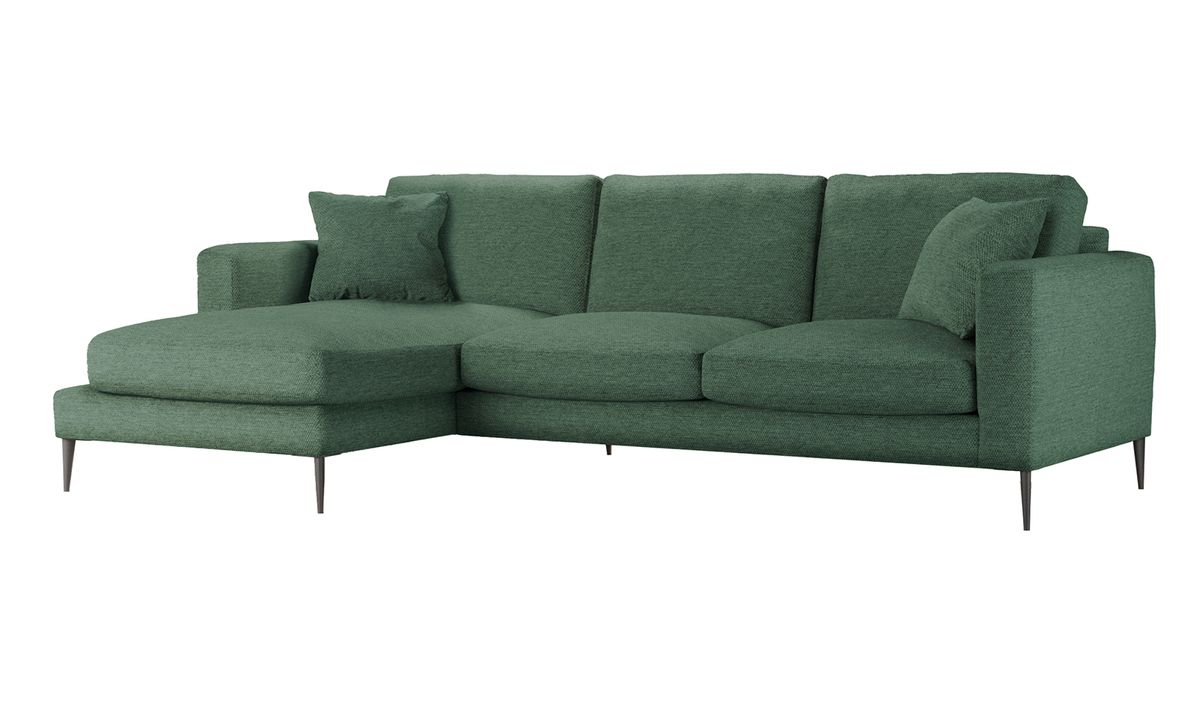 Canapé d’angle gauche Covex, Nordic 10 - vert foncé