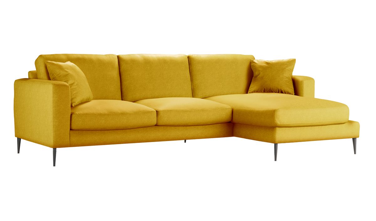 Canapé d’angle droit Covex, jaune - Fancy 48