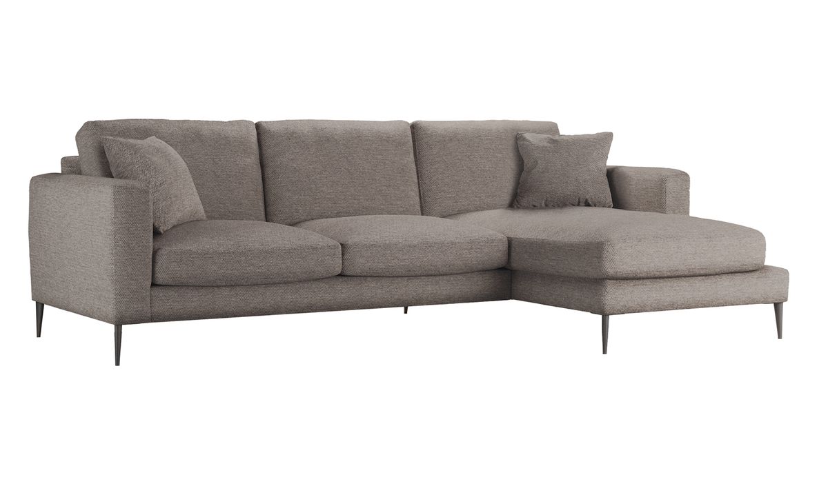 Canapé d’angle droit Covex, Nordic 5 - brun