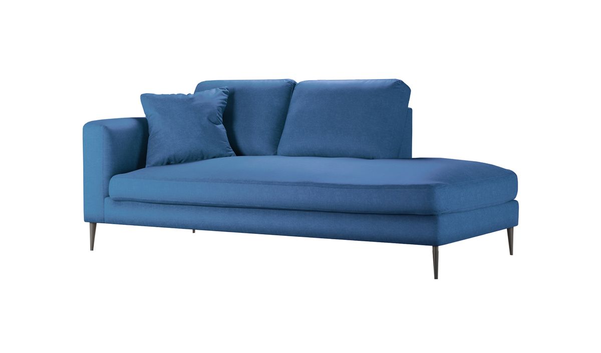 Chaise longue/divan droit Covex, bleu marin délavé - Fancy 79
