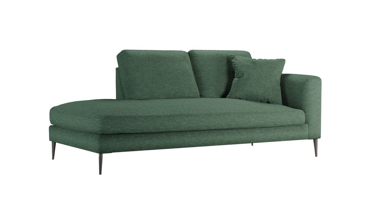 Chaise longue/divan gauche Covex, Nordic 10 - vert foncé