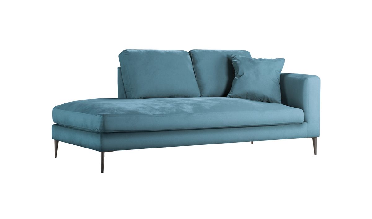 Chaise longue/divan gauche Covex, bleu - Velluto 12