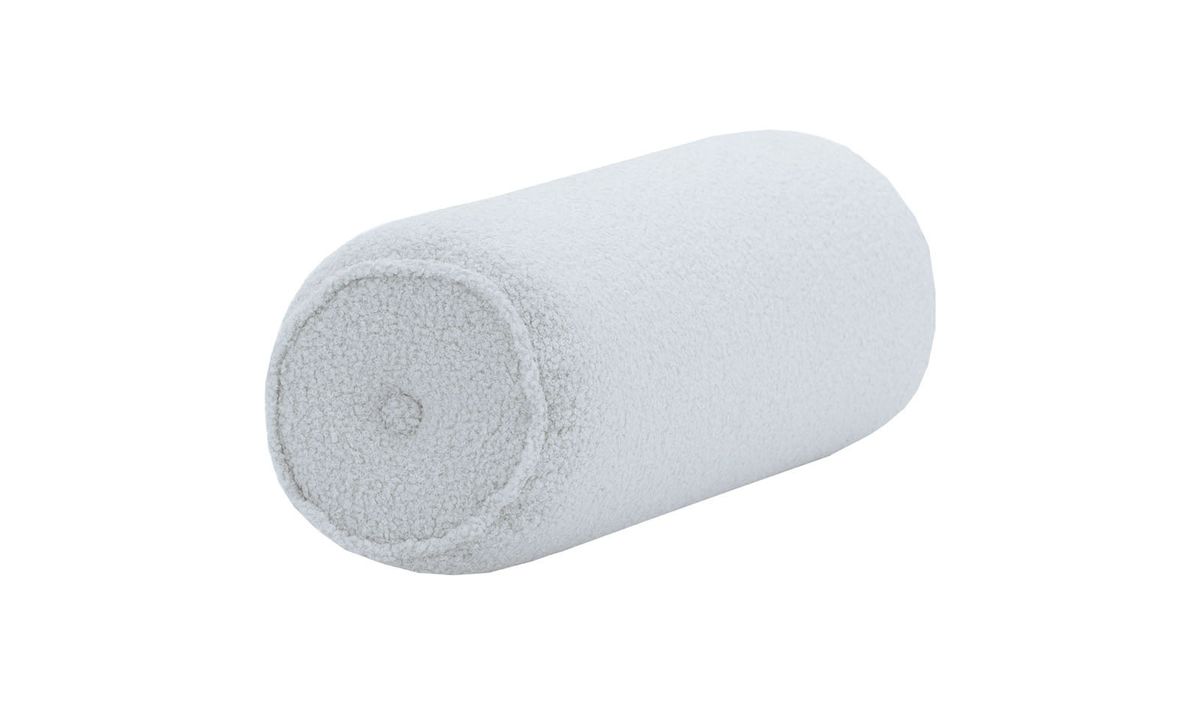 Coussin rouleau Boucle, Teddy dove - gris clair